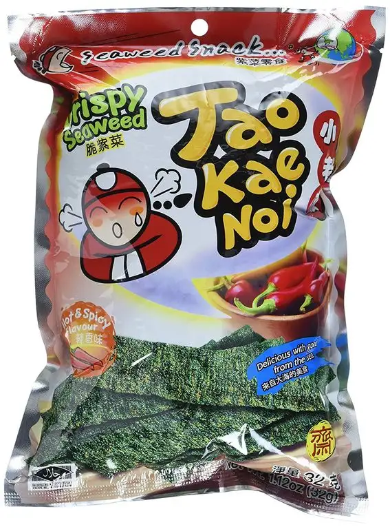 Taokaenoi Brand Seetangsnack scharf, 6er Pack (6 x 32 g)