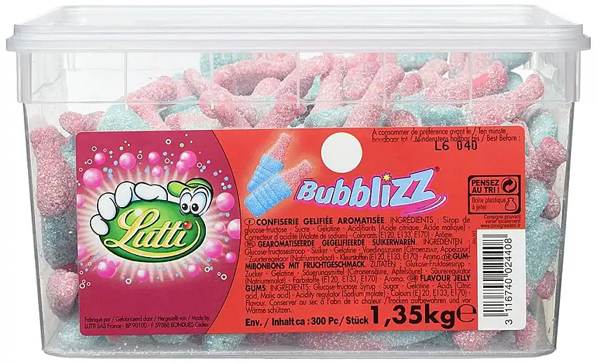 Lutti Bubblizz 300 Stück, 1er Pack (1 x 1.35 kg)