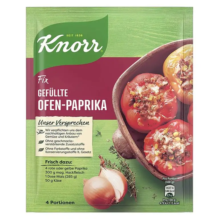 Knorr Fix Gefüllte Ofen-Paprika 4 Portionen (21 x 43 g)