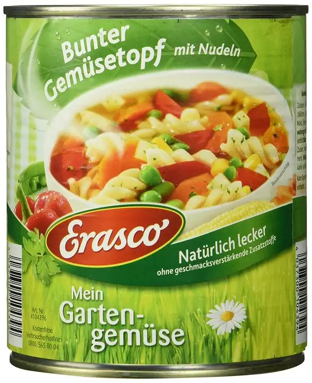 Erasco Bunter Gemüsetopf mit Nudeln, 3er Pack (3 x 800 g Dose)