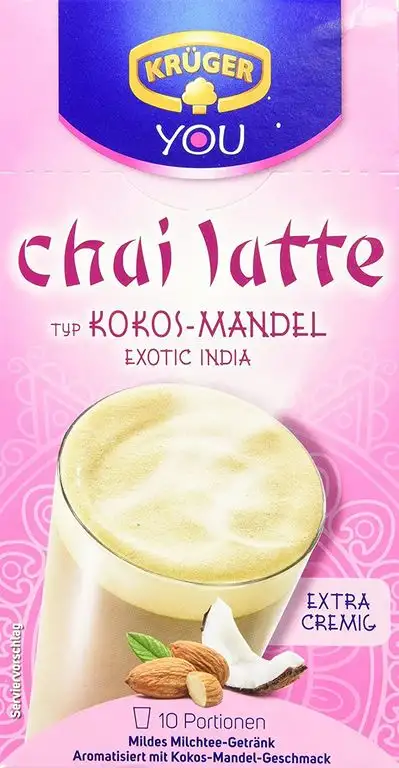 KRÜGER Chai Latte Exotic India Typ Kokos Mandel, 4er Pack (4 x 0.25 kg)