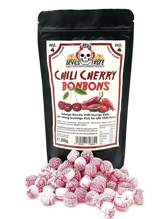 Chili Cherry Bonbon - leicht scharf - 200g - RED DEVILS TASTE - Kirschbonbon