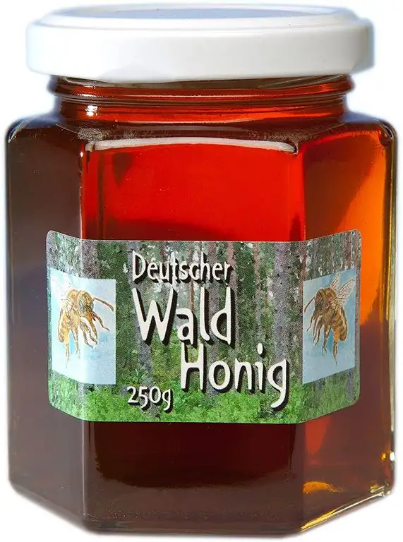 Deutscher Wald-Honig - 250g dunkler Waldhonig flüssig, unbehandelt, ohne Zusätze - Herkunft garantiert aus Deutschland