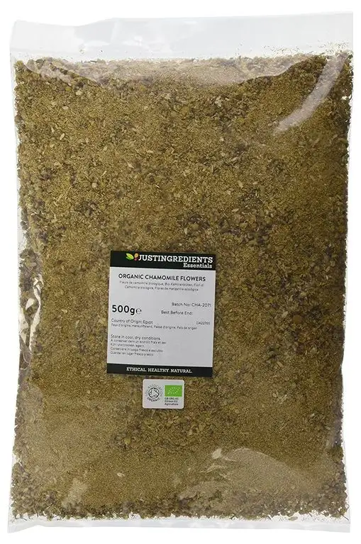 JustIngredients Bio-Kamillenblüten, Organic Chamomile Flowers, 1er Pack(1 x 500 g)