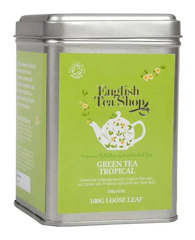 English Tea Shop - Grüner Tee Tropische Früchte, BIO, Loser Tee, 100g Dose