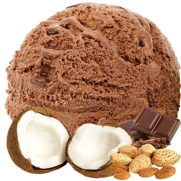 Kokos Mandel Schoko Geschmack 1 Kg Gino Gelati Eispulver Softeispulver für Ihre Eismaschine