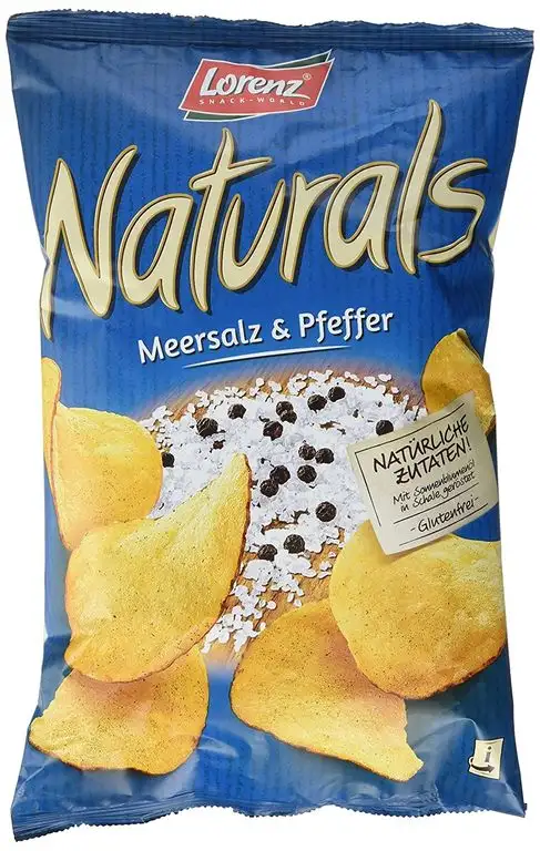 Lorenz Naturals Chips, Meersalz+Pfeffer, 6er Pack (6 x 95 g)