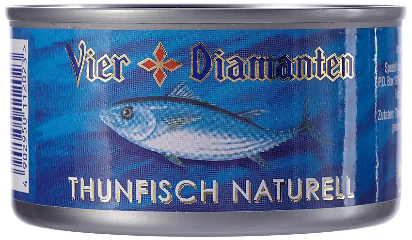 Vier Diamanten Thunfischfilets Naturell - FQSP, 4er Pack (4 x 195 g)
