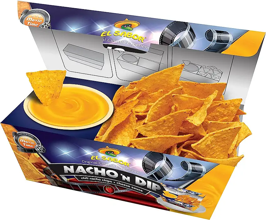 El Sabor Nacho n Dip Cheese Chili Nachos mit Cheese Dip, 12er Pack (12 x 175 g)