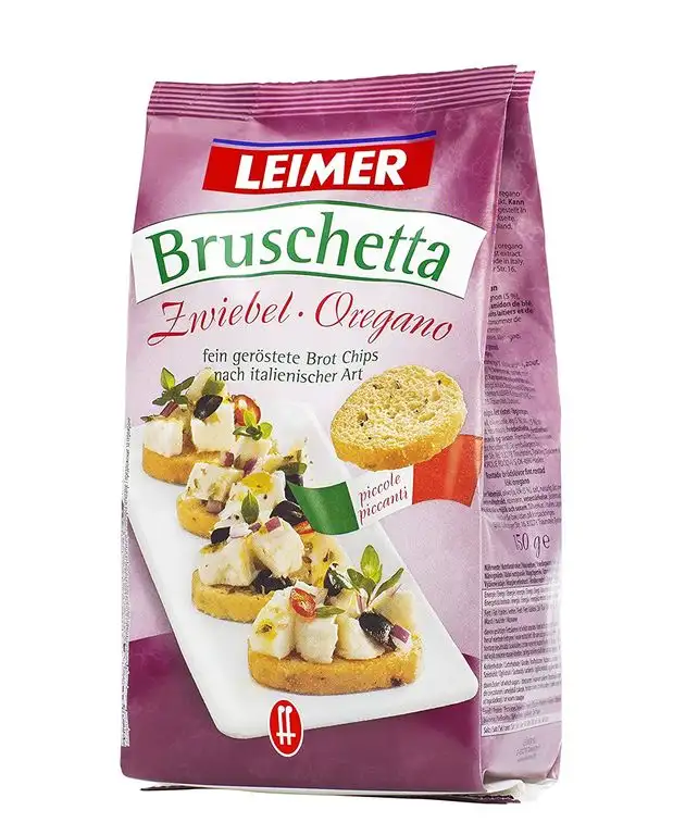 Leimer Bruschetta Zwiebel/Oregano, 5er Pack (5 x 150 g)