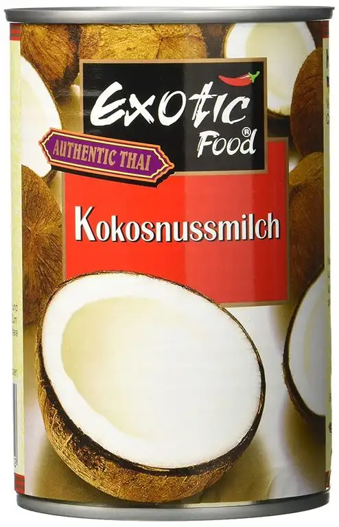 Exotic Food Kokosnussmilch, Fettgehalt: ca. 18%, 400ml, 2er Pack (2 x 400 ml Packung)