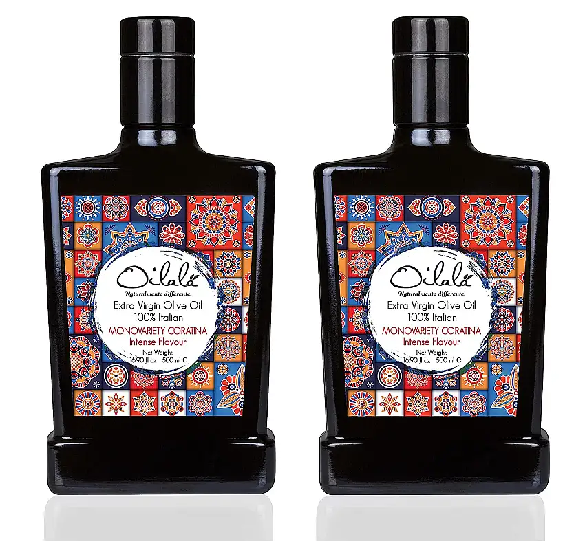 Oilala Natives Olivenöl, Coratina, Goldmedaille NYIOOC 2020, robust, Puglia, Italien, italienischer Familienhof, Einzelquelle, Polyphenol, 500 ml