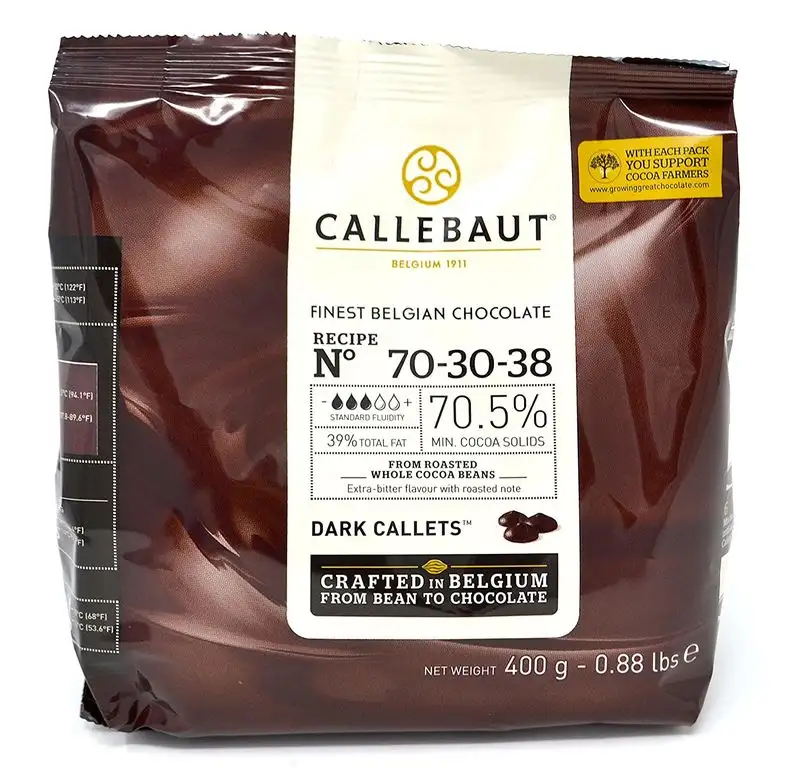 Callebaut Finest Belgische Schokolade Dark Callets Bitter 39% Fett - 400 Gramm