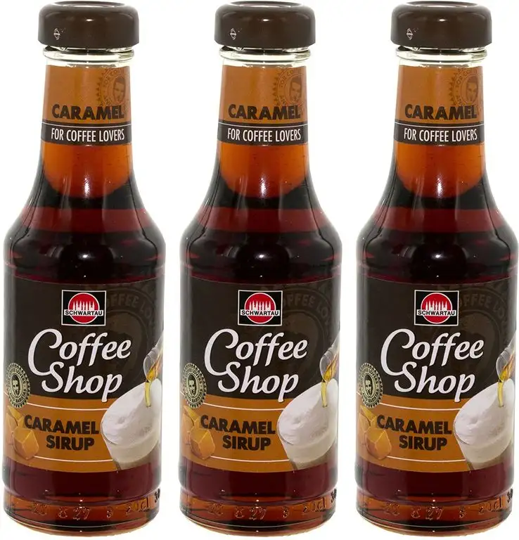 Schwartau Coffee Shop Caramel Sirup, für Kaffee, Dessert und Cocktails, 3er Pack