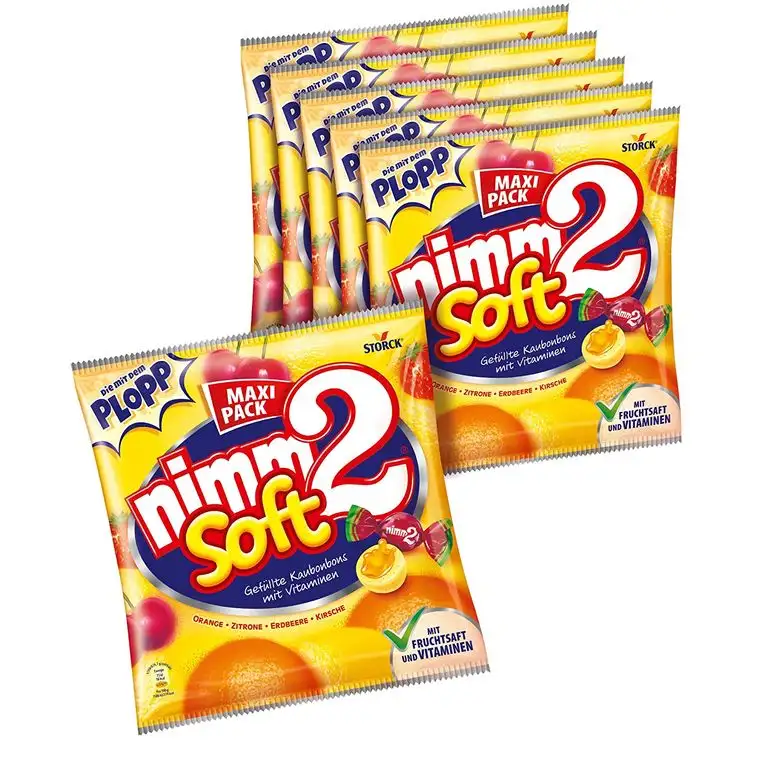 nimm2 soft (6 x 345g) / Kaubonbons mit Fruchtsaft und Vitaminen