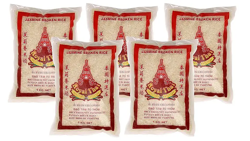5er Pack Jasmin Duftreis [5x 1kg] Jasminreis ROYAL THAI Bruchreis