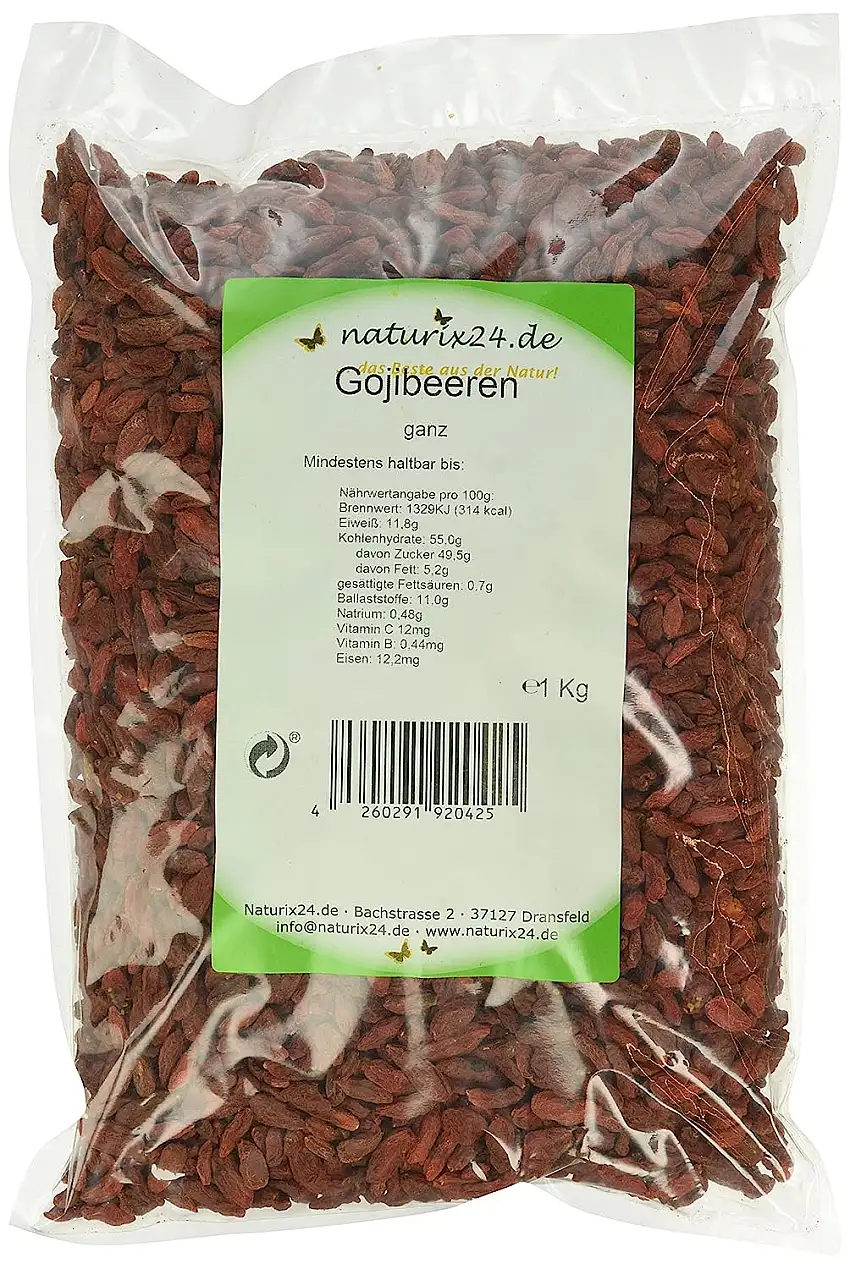 Naturix24 Gojibeeren getrocknet - Aromaschutzbeutel, 1er Pack (1 x 1 kg)
