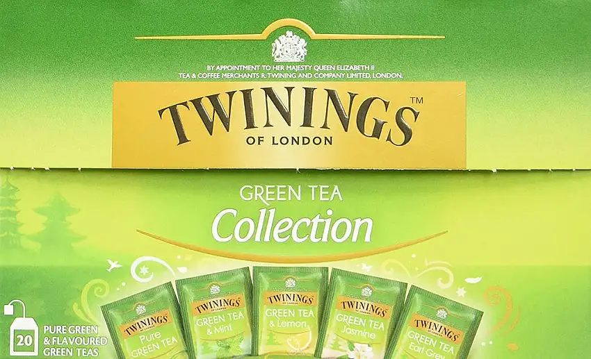 Twinings Green Tea Selection Grüntee, Teebox 5 verschiedenen Twinings Grüntees. Pure Green Tea, Green Tea & Lemon, Green Tea & Apple, Jasmine Green Tea, Green Tea & Orange 2er Pack (2 x 34 g)