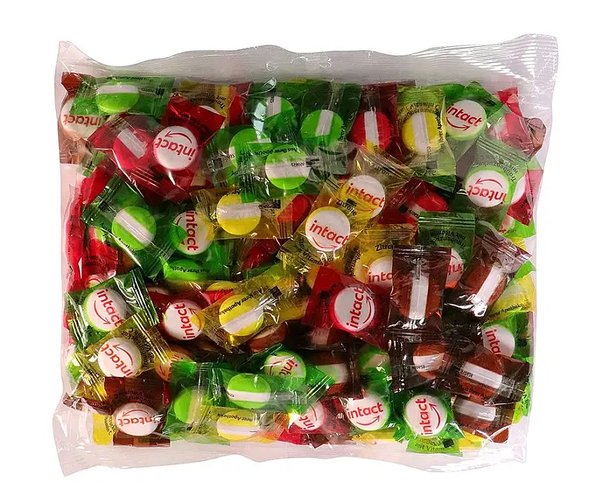 intact Traubenzucker, Kindermischung mit Vitamin C, 500g Vorratspack - ca. 180 Bonbons einzeln verpackt