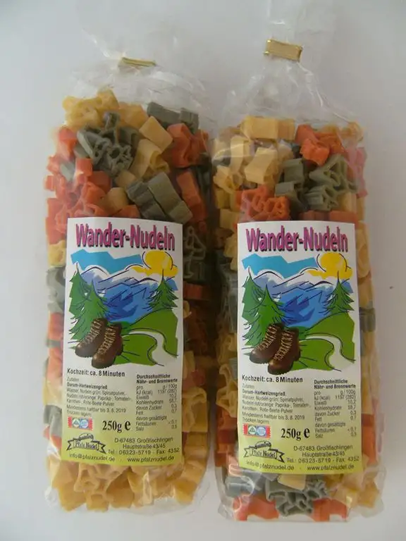 Pfalznudel Streuteile Wanderer aus Nudelteig, 2X 250 g, Nudeln, Pasta, Dekoration, Delikatesse