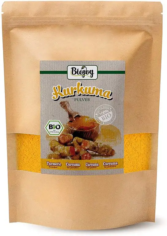 Biojoy BIO-Kurkuma-Pulver, Kurkumawurzel (Curcuma) gemahlen (1 kg)