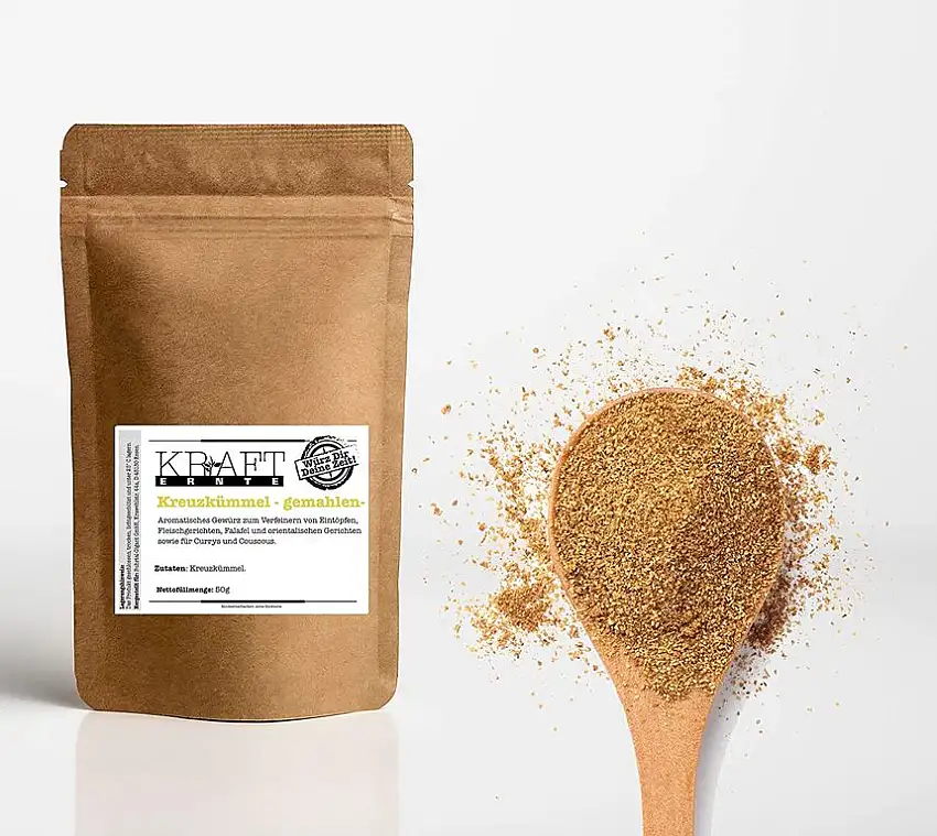Kümmel gemahlen, Cumin, Cuminpulver, Gewürzmischung, Kraft-Ernte (50g)