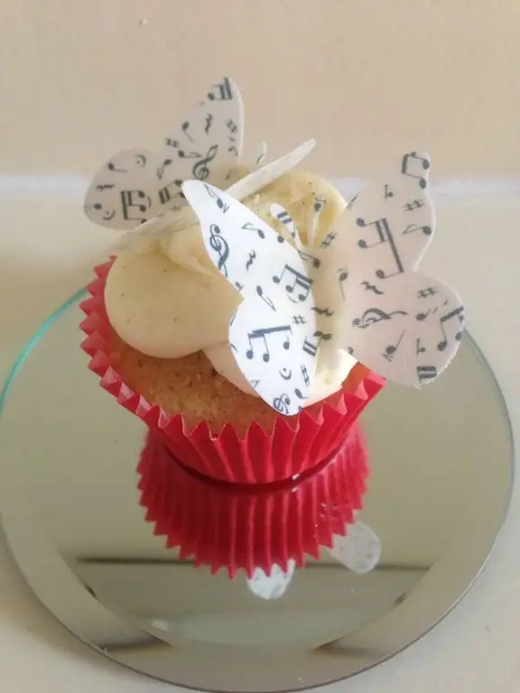 15 vorgeschnittenen musikalisch Schmetterling essbare Kuchen-Deckel-Dekorationen