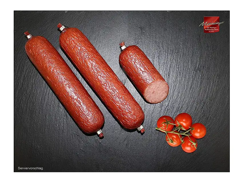 Kochsalami Pur I Wurst aus Thüringen I 4x 250g