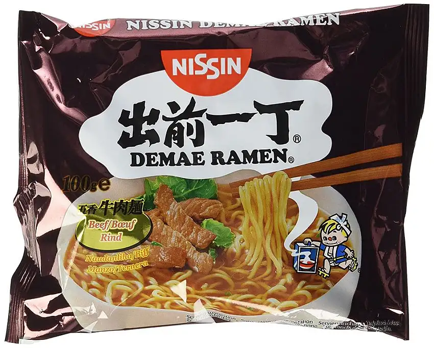 Nissin Demae Ramen – Rind, 5er Pack, Instant-Nudeln japanischer Art, mit Rindfleisch-Geschmack & asiatischen Gewürzen, schnell & einfach zubereitet, asiatisches Essen (5 x 100 g)