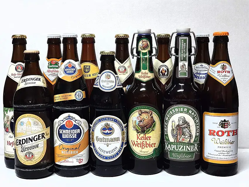Bier Box Weißbiere aus Bayern I 12 verschiedene Hefe Weißbiere hell I Weizen I Bier Geschenk I Weißbier Probe I Geschenk Idee I Männer Geschenk I Vatertag I Geburtstag Geschenk I Bier Paket