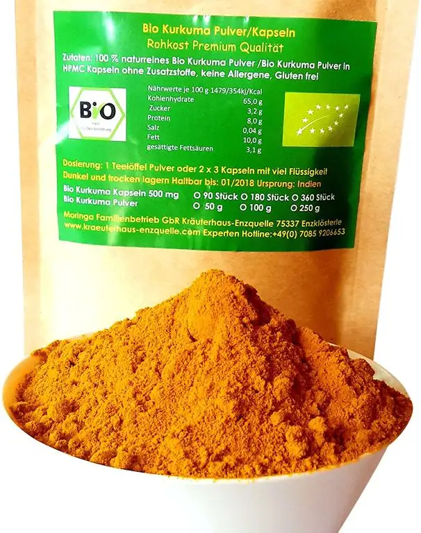 500 g Bio Kurkuma curcuma Pulver + Bio Pfeffer Pulver natürliches Bio Piperin