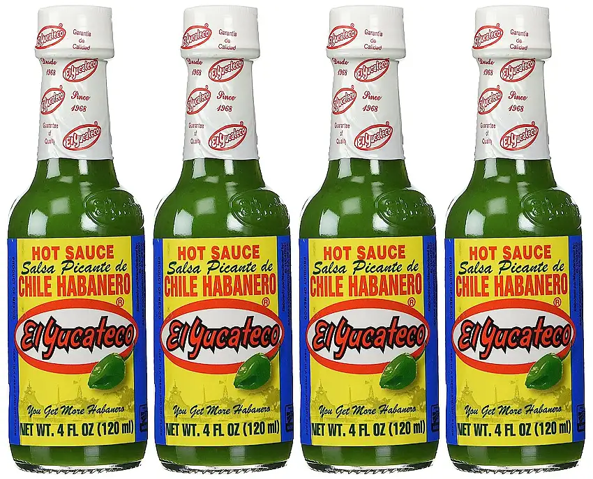 El Yucateco Heiße grüne Habanerosauce - 4 Unzen (Packung mit 4)