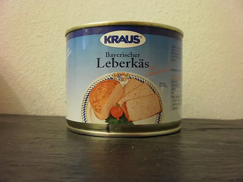Bayerischer Leberkäs vom Metzger keine Industrieware Konserven