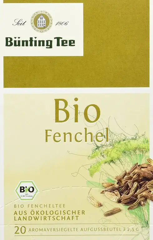 Bünting Tee Bio Fenchel 20 x 2.5 g Beutel, 3er Pack (3 x 50 g)