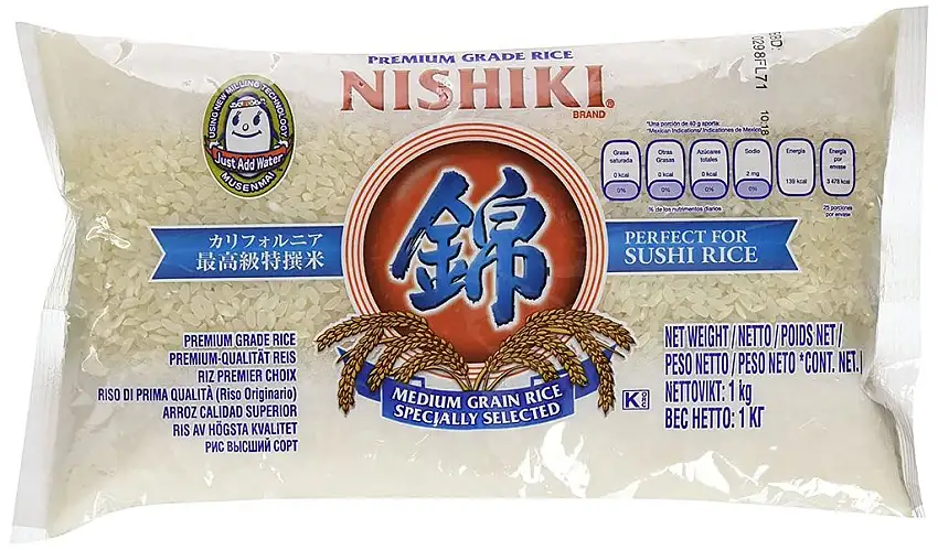 NISHIKI Nishiki Rice Musenmai Medium Grain, 1 kg