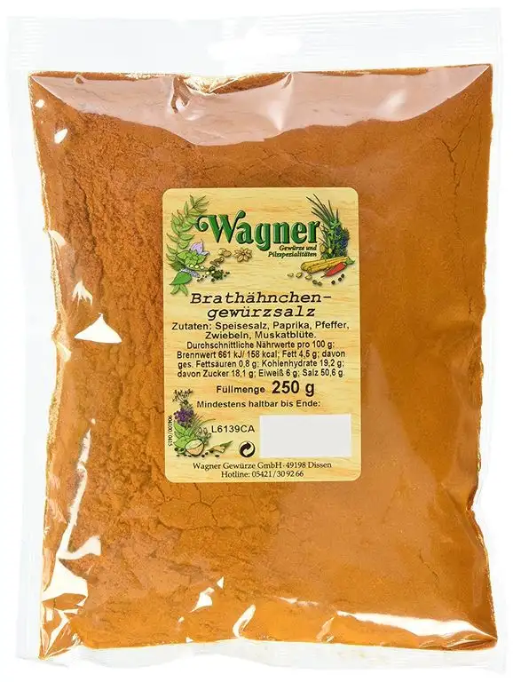 Wagner Gewürze Brathähnchen-Gewürzsalz, 2er Pack (2 x 250 g)