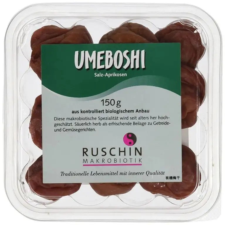 Ruschin Umeboshi, Bio Salz-Aprikosen , 1er Pack (1 x 150 g)
