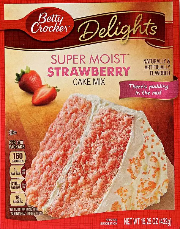 Betty Crocker Supermoist Strawberry Cake Mix 432g (Betty Crocker Supermoist Erdbeerkuchenmischung)