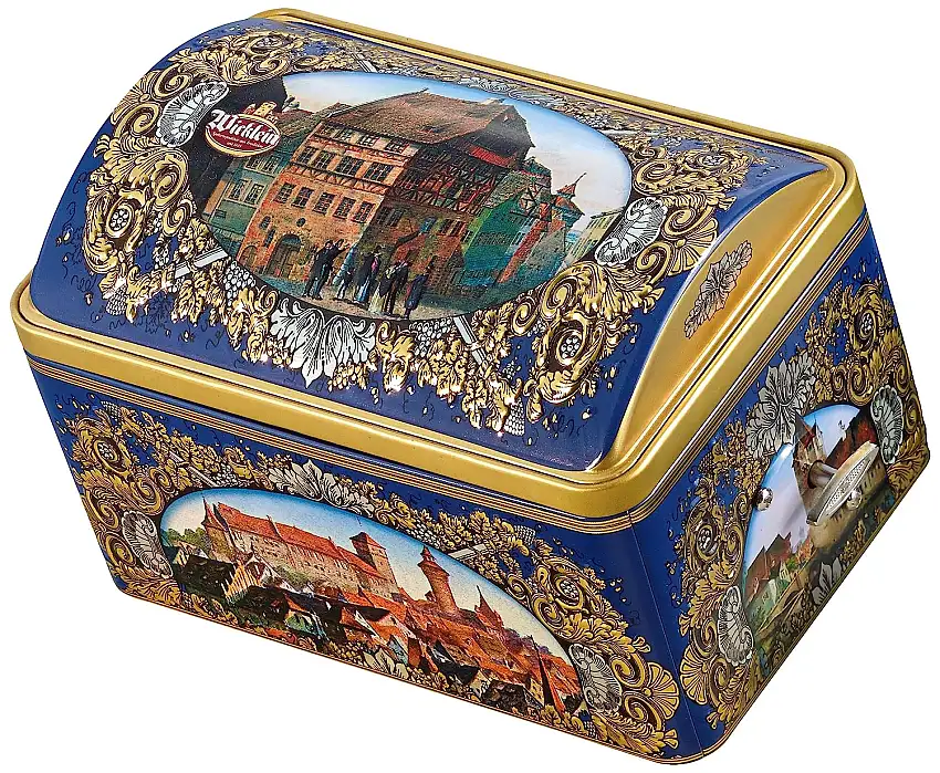 Wicklein Elisen-Schatulle mit Spieluhr, gefüllt Nürnberger Lebkuchen, 300 g
