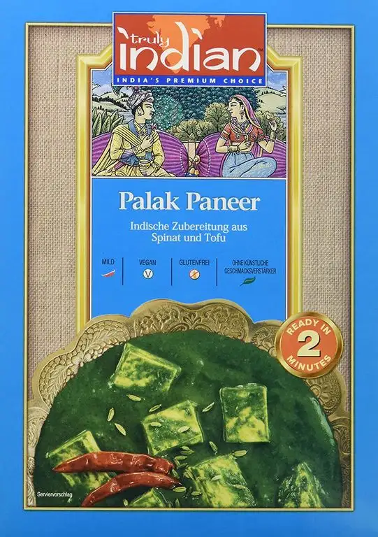 TRULY INDIAN Palak Paneer, Kashmiri Fertiggericht, Spinat und Tofu 1 x 300 g