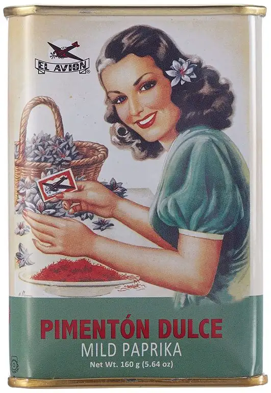 El Avion Pimentón Dulce - süßes Paprikapulver aus Spanien/Valencia in einer Geschenkdose, 2er Pack (2 x 160 g)