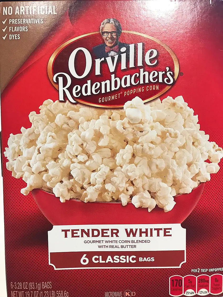 Orville Redenbacher 's Tender White Classic Bag 6 Beutel 558 ml (2 Stück)