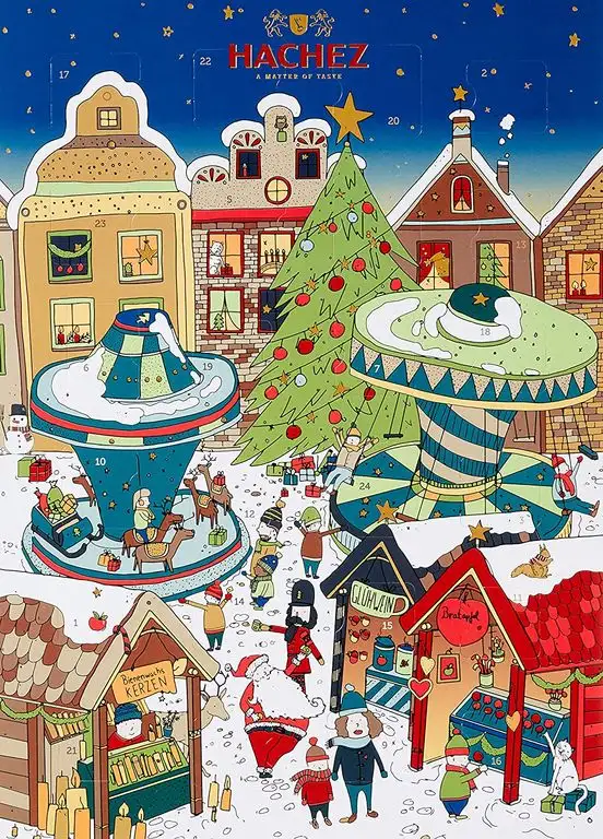 Hachez Adventskalender Weihnachtsmarkt, 1er Pack (1 x 250)
