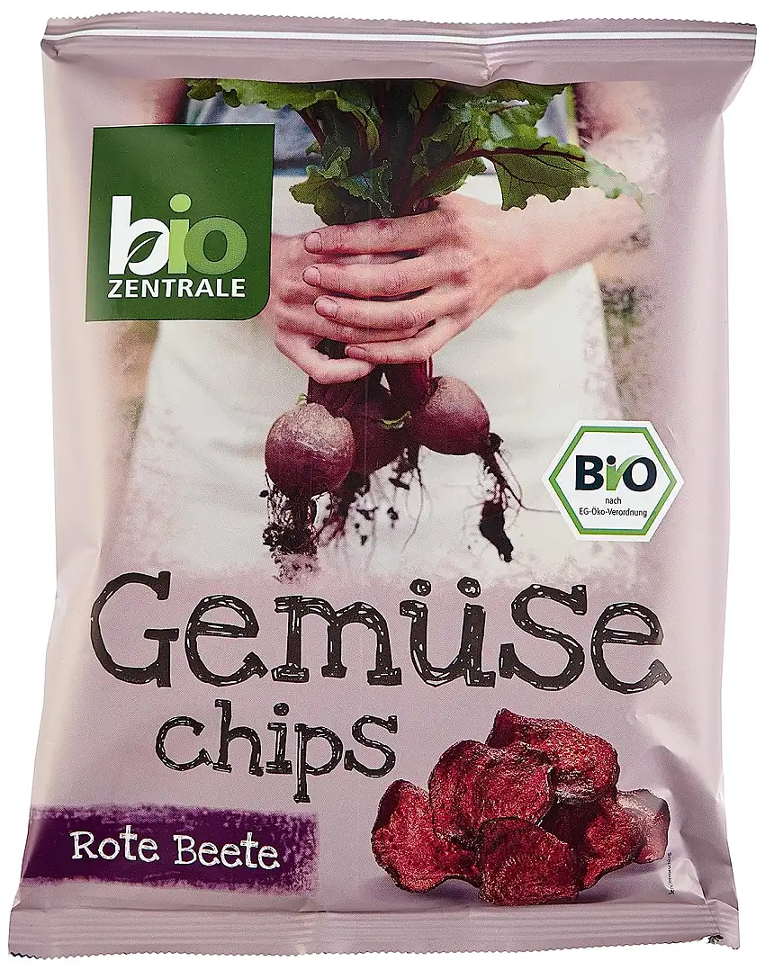 biozentrale Gemüse Chips Rote Beete, 6er Pack (6 x 90 g)