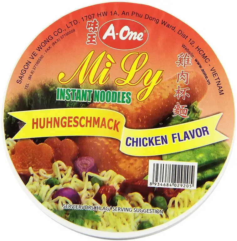 A-ONE Instant-Cup-Nudeln, Huhn, 65 g Becher