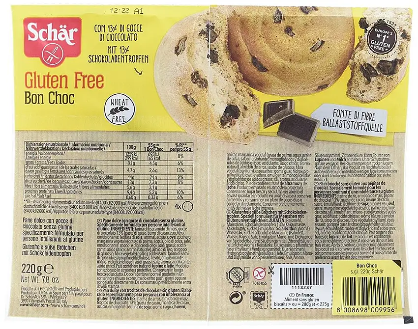 Schär Bon Choc - Schokobrötchen glutenfrei 220g, 6er Pack