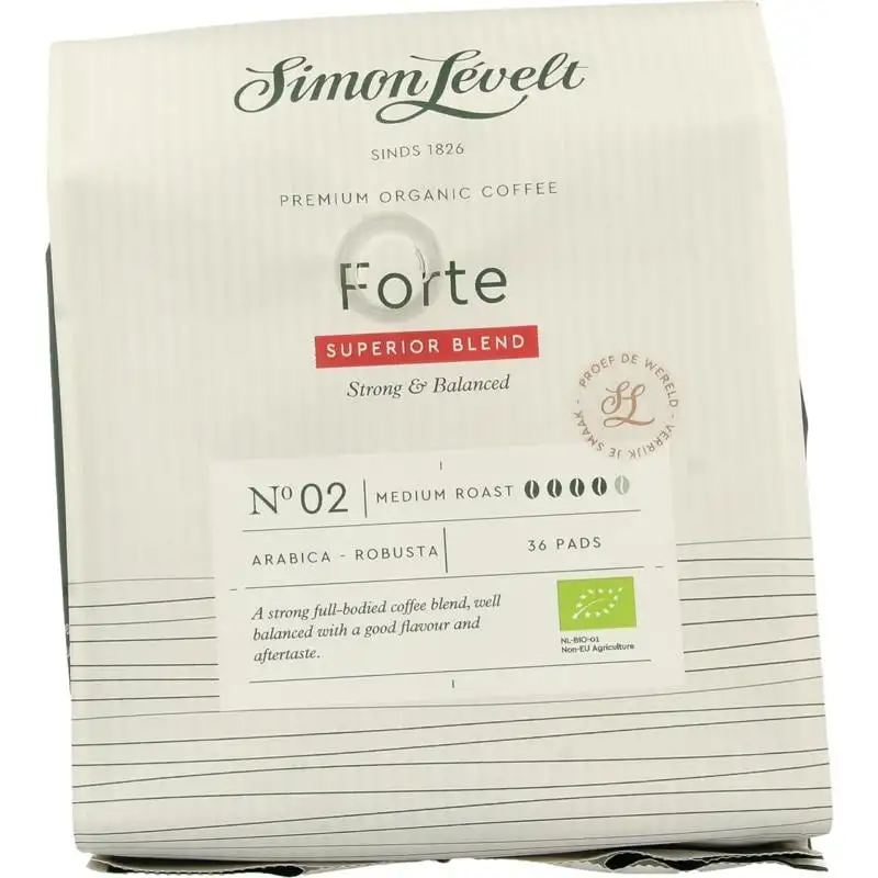 Simon Levelt Cafe Pads Forte Superior Blend Bio (36 Stück)