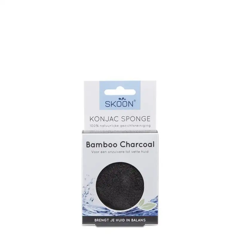 Skoon Konjac-Schwamm Bambuskohle Bio (1 Stück)