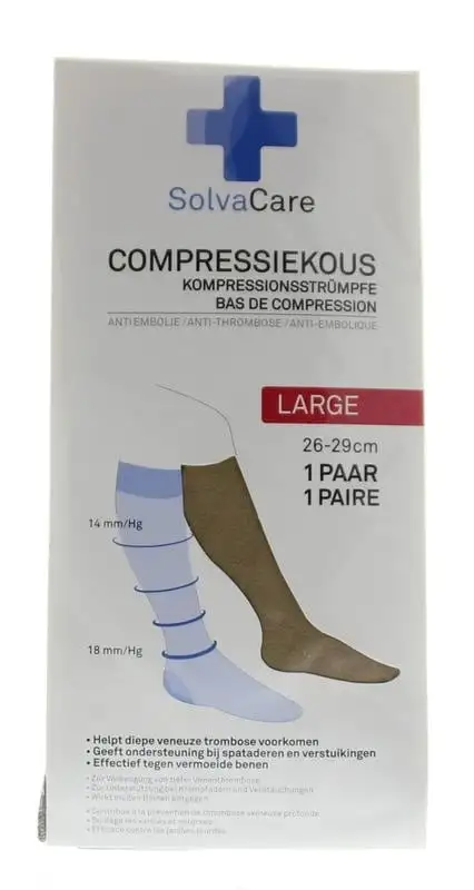 Solvacare Kompressionsstrumpf beige L 26 - 29 cm (1 Paar)