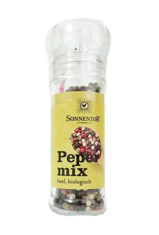 Sonnentor 4-farbiger Pfeffer in Gewürzmühle Bio (30 gr)